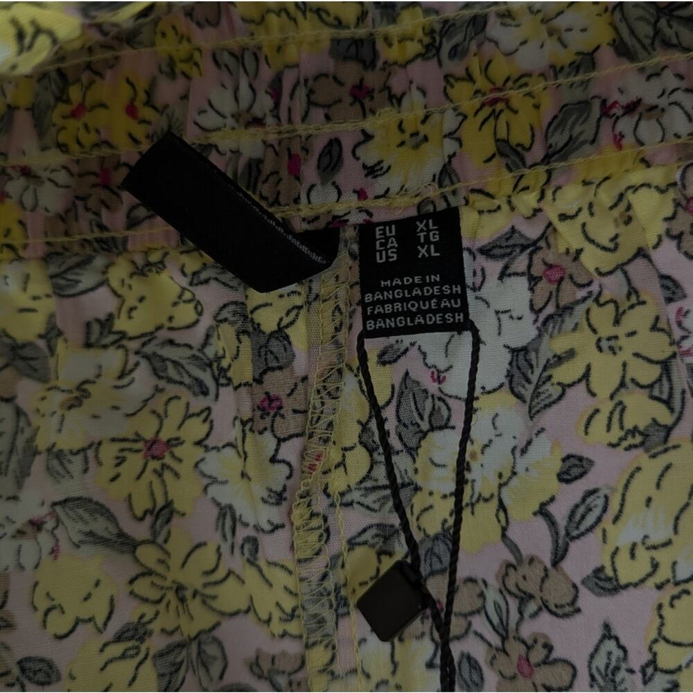 NWT Vero Moda Joa Lilac Yellow Floral Print High Waisted Short Skirt Size XL - Picture 6 of 8